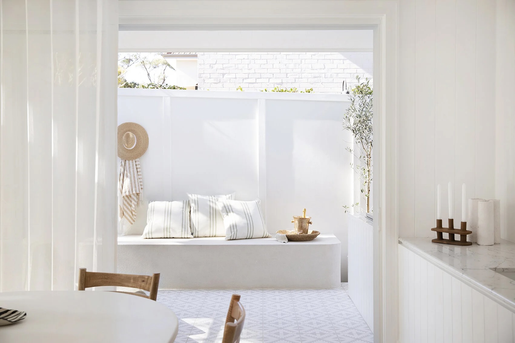 Private courtyard at a Dest Stays property